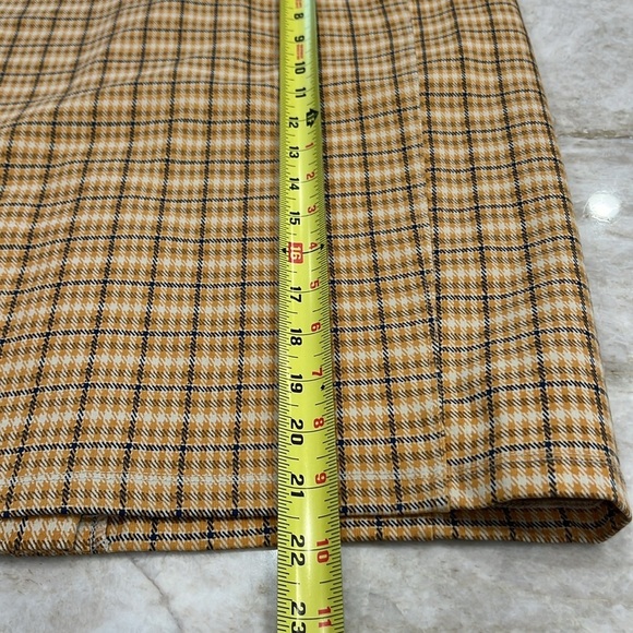 Liverpool Bia Knit Pencil Skirt‎ | Goldenrod Yellow/Grey-Blue Plaid | Petite 10P - Picture 10 of 16